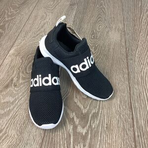 ADIDAS LITE RACER ADAPT 4.0 K Cloud Foam Sneaker Shoe Black White‎ Size 2 Youth